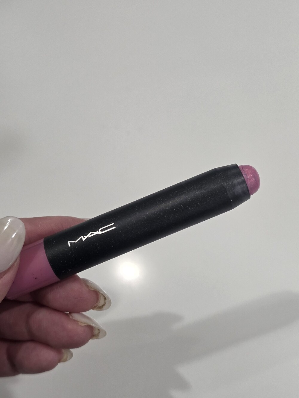 MAC Patentpink Patentpolish Lip Pencil Chubby Crayon Used Discontinued